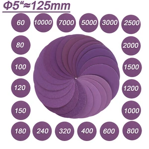 125mm Schleifscheiben Schleifpads Körnung 60-10000 Klett Excenter Nass & Trocken - Bild 1 von 10