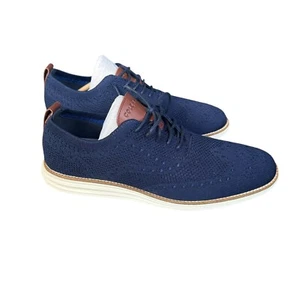 COLE HAAN HERREN ORIGINAL GRAND STITCHLITE WINGTIP OXFORD C27960 MARINEBLAU Größe 10,5 - Bild 1 von 6