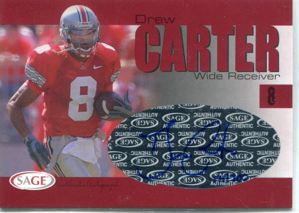 2004 Sage - DREW CARTER - Autograph  - OHIO STATE BUCKEYES #d/700 - Image 1 of 1
