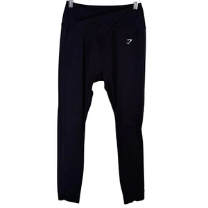 Gymshark Crossover Leggings High Waisted Athletic Purple Plum Small 25" - Picture 1 of 9