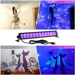 LED UV Black Light Bar Fixture Ultraviolet Blacklight Lamp Strip Party Club - Picture 1 of 16