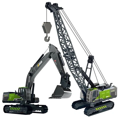 1:55 Engineering Vehicle Toys Excavator Crawler Crane Tower Crane Model for Kids - Image 1 of 4