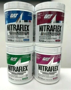 GAT Sport Nitraflex 300g Preworkout Focus Pump Strength Test Support+FREE SAMPLE - Picture 1 of 2