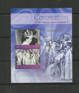 BIOT SGMS284 50TH ANNIV OF CORONATION MINISHEET MNH - Imagen 1 de 1