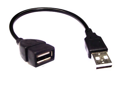From OZ Quality 1PC 15CM USB 2.0 Male to USB 2.0 Female Extension Cable Cord +FP - Image 1 of 3