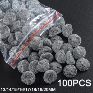 100Pcs 13-20MM Smoking Pipe Metal Filter Screen Steel Ball Filters Mesh Parts US - Picture 1 of 11