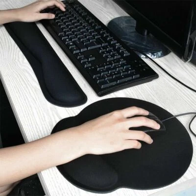 Keyboard Wrist Rest Pad Mouse Pad Memory Foam Cushion Wrist Arm Rest Support   ↖ - Image 1 of 4