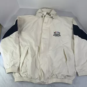 Vintage Outer Banks Crew Jacket Yellow Navigator Sailing Large Grand Harbor - Picture 1 of 10
