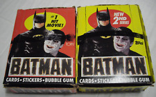 2 FULL 1989 TOPPS BATMAN MOVIE BOX 72 PACK 1ST & 2ND SERIES CARDS MICHAEL KEATON