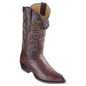 Los Altos Men's Genuine Smooth Ostrich Cowboy Western Boots J-Toe Wide EE
