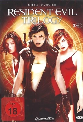RESIDENT EVIL TRILOGY - Zombie Action mit Milla Jovovich- DVD - FSK 18-Neuwertig - Bild 1 von 2