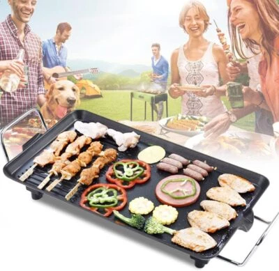 Elektrischer Teppanyaki Tischgrill Picknick Balkongrill Elektrogrill Grillplatte - Bild 1 von 4