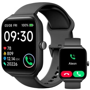 2024 Smart Watch For Men/Women, Waterproof Smartwatch Bluetooth iPhone Samsung - Picture 1 of 8