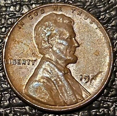1955 LINCOLN WHEAT CENT WITH OBSTRUCTED DIE STRIKE THROUGH THRU - Image 1 of 4