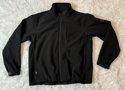 Tech by Tumi Jacket Men’s XL Black Zip Up Multi Pocket Fleece Lined Soft Shell - Image 1 of 4