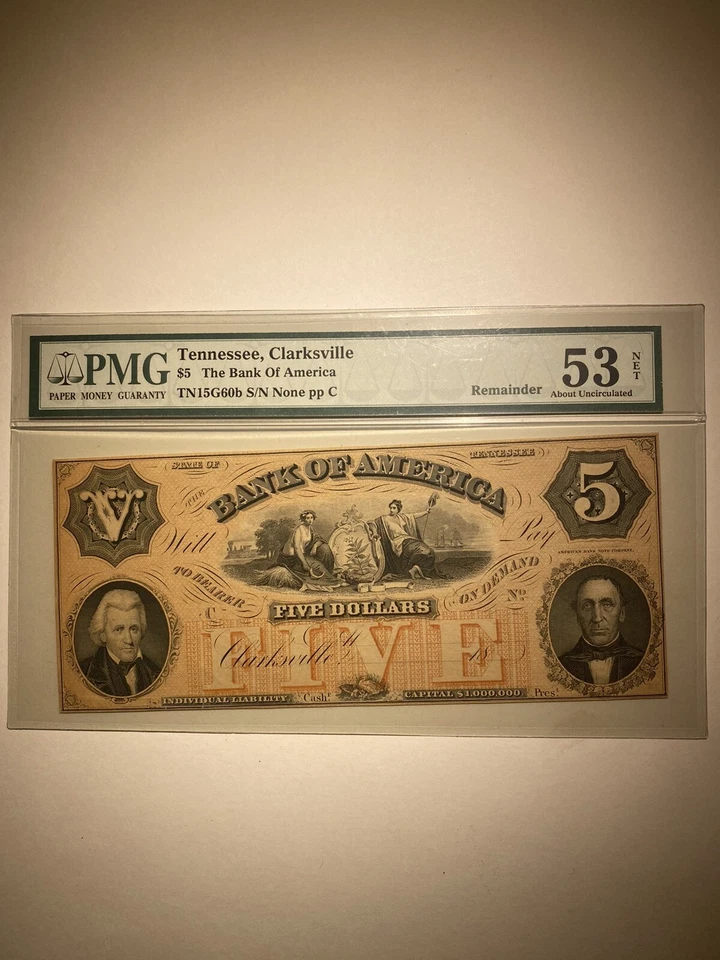 The Bank Of America Clarksville Tennessee $5 Remainder - Image 1 of 2
