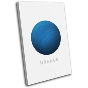Planets Uranus Modern Cosmos Space SINGLE CANVAS WALL ART Picture Print - Picture 1 of 1