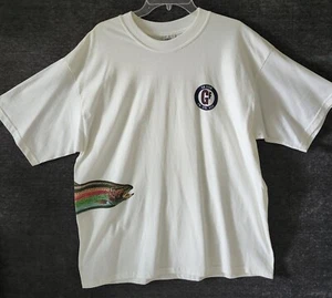 GO FISH CO. LTD USA T Shirt Mens XL White Short Sleeve - Picture 1 of 7