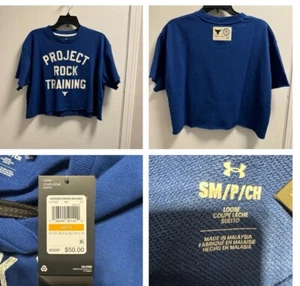 Camiseta deportiva Under Armour Project Rock Dwayne Johnson para mujer nueva con etiquetas - Imagen 1 de 1