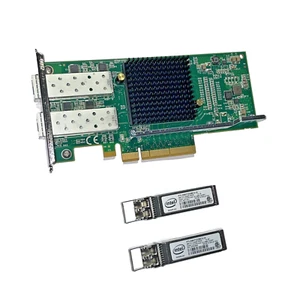 Adaptateur réseau PCIe x8 double port Silicom PE210G2SPI9A-XR-CX 10 Go + 2 x 10 Go SFP+ - Photo 1/4