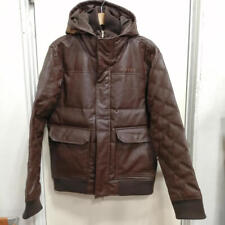 Tommy L/Brown Faux Leather Down Jacket