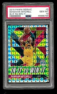 2019 PANINI MOSAIC BASKETBALL #6 DONOVAN MITCHELL PSA 10 POP 10 IN IT TO WIN IT - Picture 1 of 5