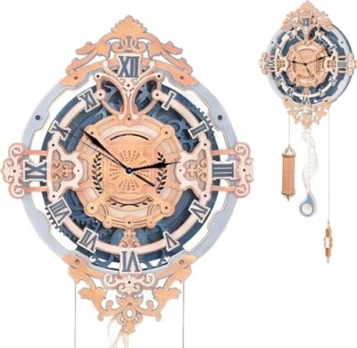 Robotime 3D Rompecabezas de Madera Tiempo Arte Notas Románticas Reloj de Pared Conjunto de Modelo de Construcción Foto 1 de 4