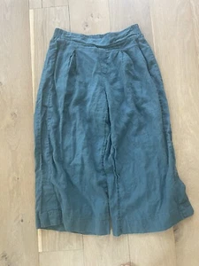 Athleta 100% Linen Playa Wide Leg Crop Pants - Picture 1 of 10