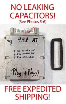 91 Ford E150, E250 & E350 ECONOLINE 4.9L AT PCM Engine Computer F1TF-12A650-ARA Foto 1 de 4