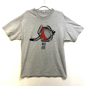 Camiseta De Colección Años 90 Kliban Cat Sumo Gráfico Gris Manga Corta Hombre’s Grande - Imagen 1 de 10
