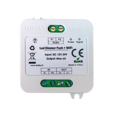 Led Dimmer Con Pulsante Memoria 12V 24V 6A WiFi Smart Per Striscia Led Compatibi - Immagine 1 di 3