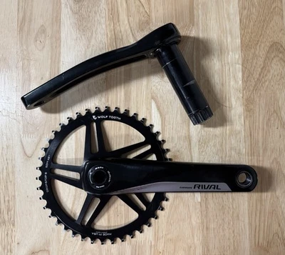 Juego de bielas SRAM Rival 172,5 BB30 con plato de montaje directo Wolf Tooth 42t (leer) Foto 1 de 4
