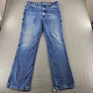 Wrangler Jeans Mens 38x34 Blue 936 Slim Fit Straight Leg Cowboy Cut Western - Picture 1 of 17
