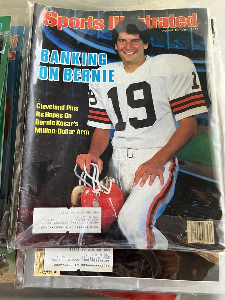 Sports Illustrated 26 de agosto 1985 Browns Bernie Kosar Banking on Bernie Foto 1 de 1