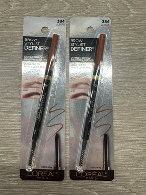 2 L'Oreal Paris Makeup Brow Stylist Definer Waterproof Eyebrow Pencil 384 Auburn - Image 1 of 3