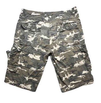 Pantalones Cortos Request Jeans Para Hombre 38 Verde Camuflaje Carga Multi Bolsillo 100% Algodón Informal Foto 1 de 4