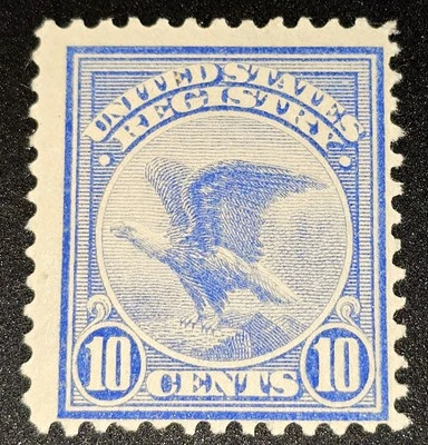 SELLO DE REGISTRO DE ESTADOS UNIDOS 1911 10c SC#F1 PERF-12 SGL WMK MNHOG! CV$160 Foto 1 de 2