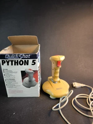 QUICKSHOT Python 5 Joystick inkl. OVP für IBM Pc / Xt / At 386 / 486 Retro 1992 - Bild 1 von 4