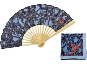 Vivienne Westwood Handkerchief & Bamboo Fan Set Unused Cotton Accessories - Picture 1 of 3