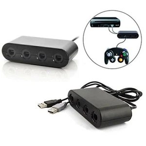 Black 4-Port Video Game Converter USB Adapter For GameCube to Switch/Wii U/PC - Picture 1 of 5