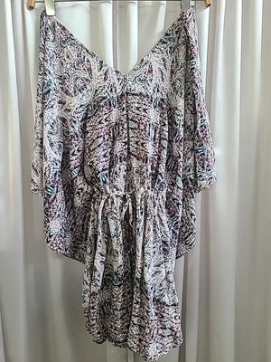 BCBGeneration богемное Топ женщин XSmall синий с подкладкой V шеи зажим талии шнурок  - Изображение 1 из 4