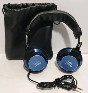 GEBRAUCHT, JBL BassLine Over-Ear DJ-Stil Kopfhörer mit Inline-Mikrofon & Regler BLAU - Bild 1 von 7