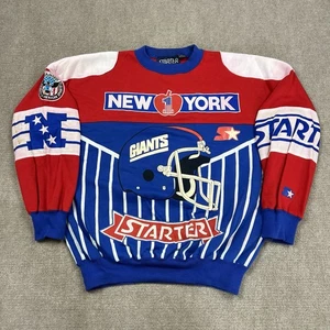 Sudadera de Colección Años 80 90 Starter New York Giants AOP Para Hombres XL NFL Fútbol - Imagen 1 de 7