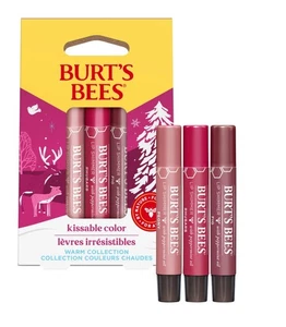 Paquete de 3 brillos de labios color besable Burt's Bees peonía ruibarbo figura hidratante - Imagen 1 de 6