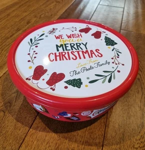 Personalisierte Weihnachten Schokoladendose Etikett Lehrer Großeltern Familie Geschenk - Bild 1 von 3