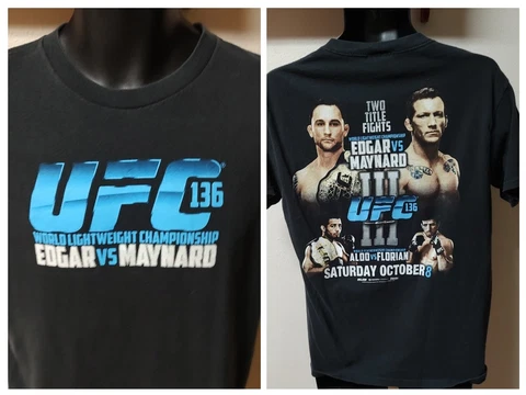 T-shirt Sz L World Lightweight Championship III 136 Edgar Vs Maynard 2011 2 Side Cover