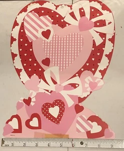 Vintage St Valentines Day Valentines Day Heart Love Die Cut Decor - Picture 1 of 3