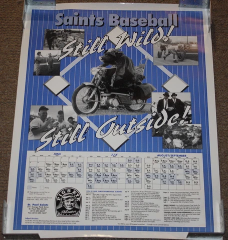 1994 Northern League St Paul Saints Schedule 19x25 Poster Cover