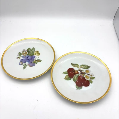 Plato de ensalada vintage Hutschenreuther Selb LHS Baviera Alemania Pasco uvas de cereza Foto 1 de 4