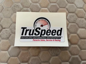 PORSCHE TRUSPEED SALES SERVICE & RACING STICKER NEW - Picture 1 of 2
